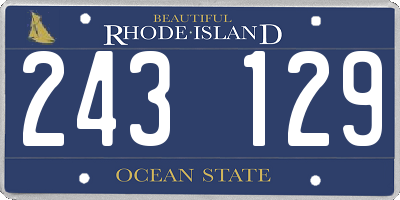 RI license plate 243129