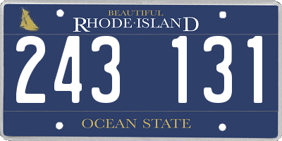 RI license plate 243131