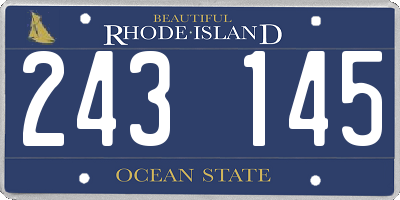 RI license plate 243145
