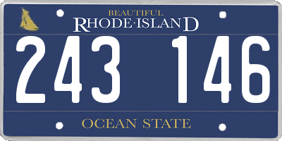 RI license plate 243146