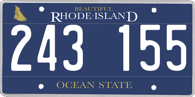 RI license plate 243155