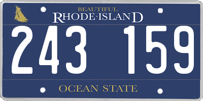 RI license plate 243159