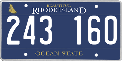 RI license plate 243160
