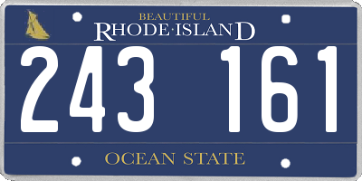 RI license plate 243161