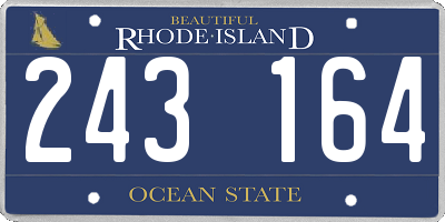 RI license plate 243164
