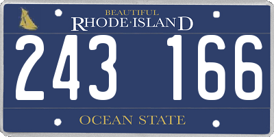 RI license plate 243166