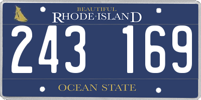 RI license plate 243169
