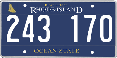 RI license plate 243170