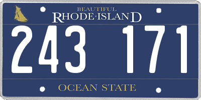 RI license plate 243171