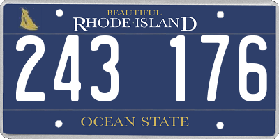 RI license plate 243176