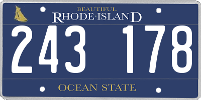 RI license plate 243178