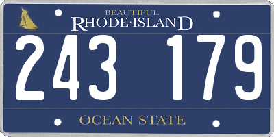 RI license plate 243179
