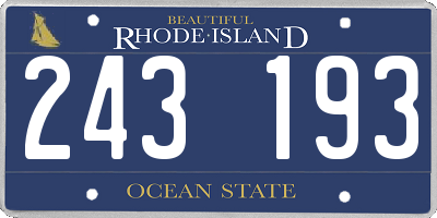 RI license plate 243193