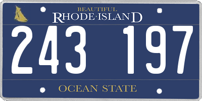 RI license plate 243197