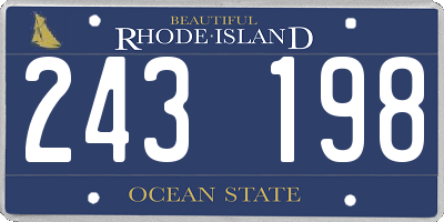 RI license plate 243198