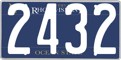 RI license plate 2432