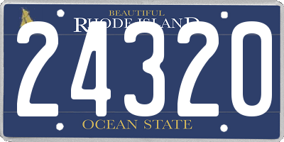 RI license plate 24320