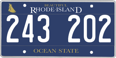 RI license plate 243202
