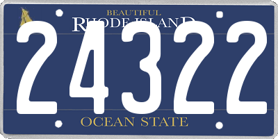 RI license plate 24322