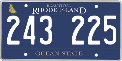 RI license plate 243225