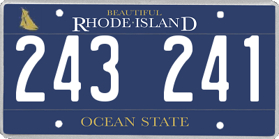 RI license plate 243241