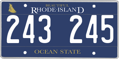 RI license plate 243245