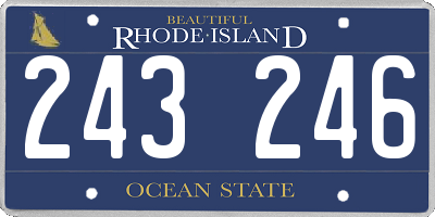 RI license plate 243246