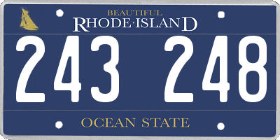 RI license plate 243248