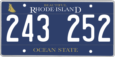 RI license plate 243252