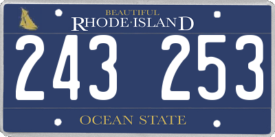 RI license plate 243253