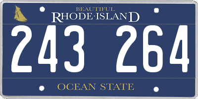 RI license plate 243264