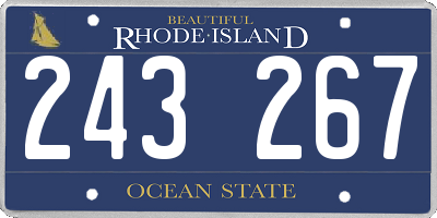 RI license plate 243267
