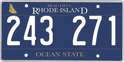 RI license plate 243271