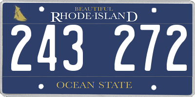 RI license plate 243272