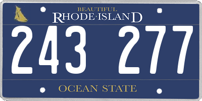 RI license plate 243277