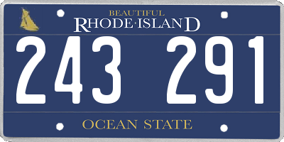 RI license plate 243291
