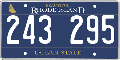 RI license plate 243295