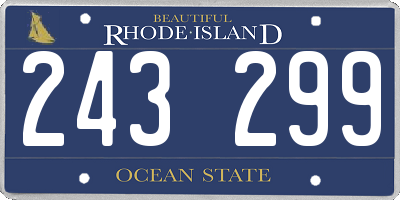 RI license plate 243299