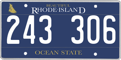 RI license plate 243306