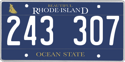 RI license plate 243307