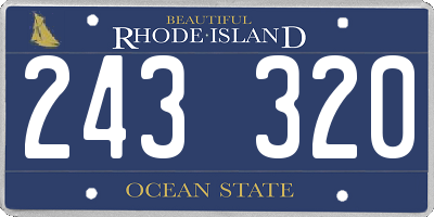 RI license plate 243320