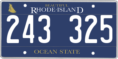 RI license plate 243325