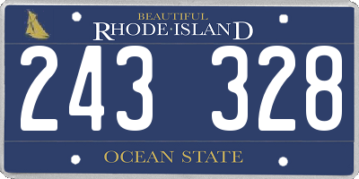 RI license plate 243328