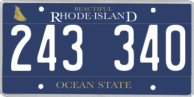 RI license plate 243340