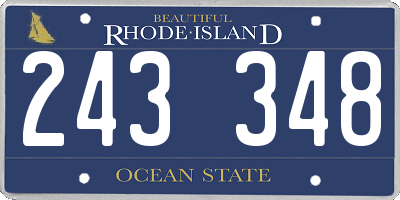 RI license plate 243348