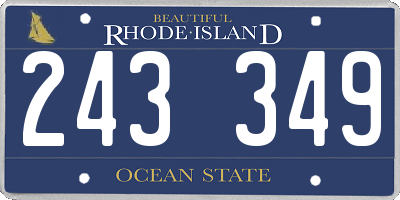 RI license plate 243349