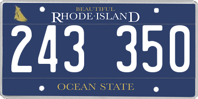 RI license plate 243350
