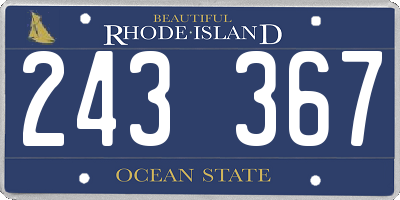 RI license plate 243367