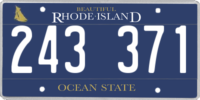 RI license plate 243371