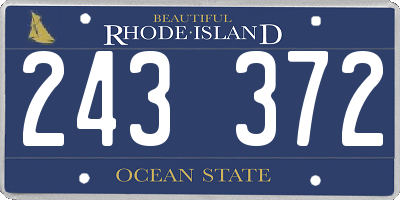 RI license plate 243372